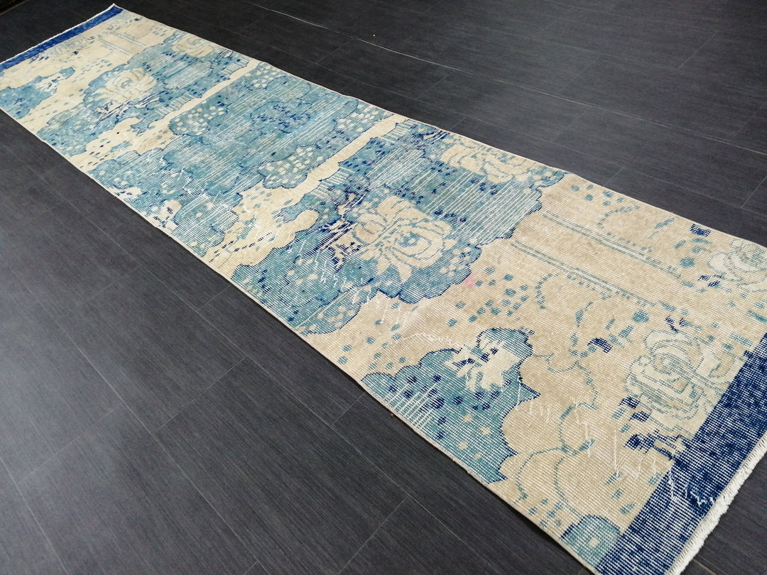 Turkish Runner Rug 2' 6" x 10' 4" Hand-Knotted