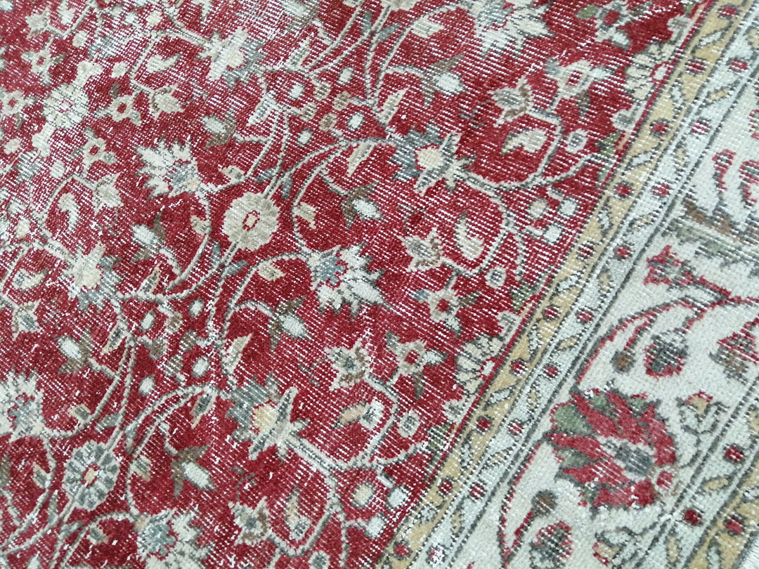 Red Turkish Oushak Rug 6' 9" x 10' 2" Hand-Knotted view