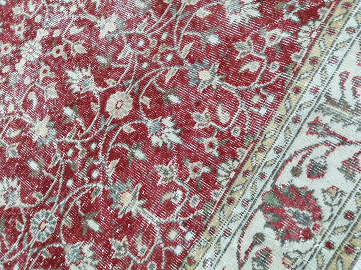 Red Turkish Oushak Rug 6' 9" x 10' 2" Hand-Knotted view