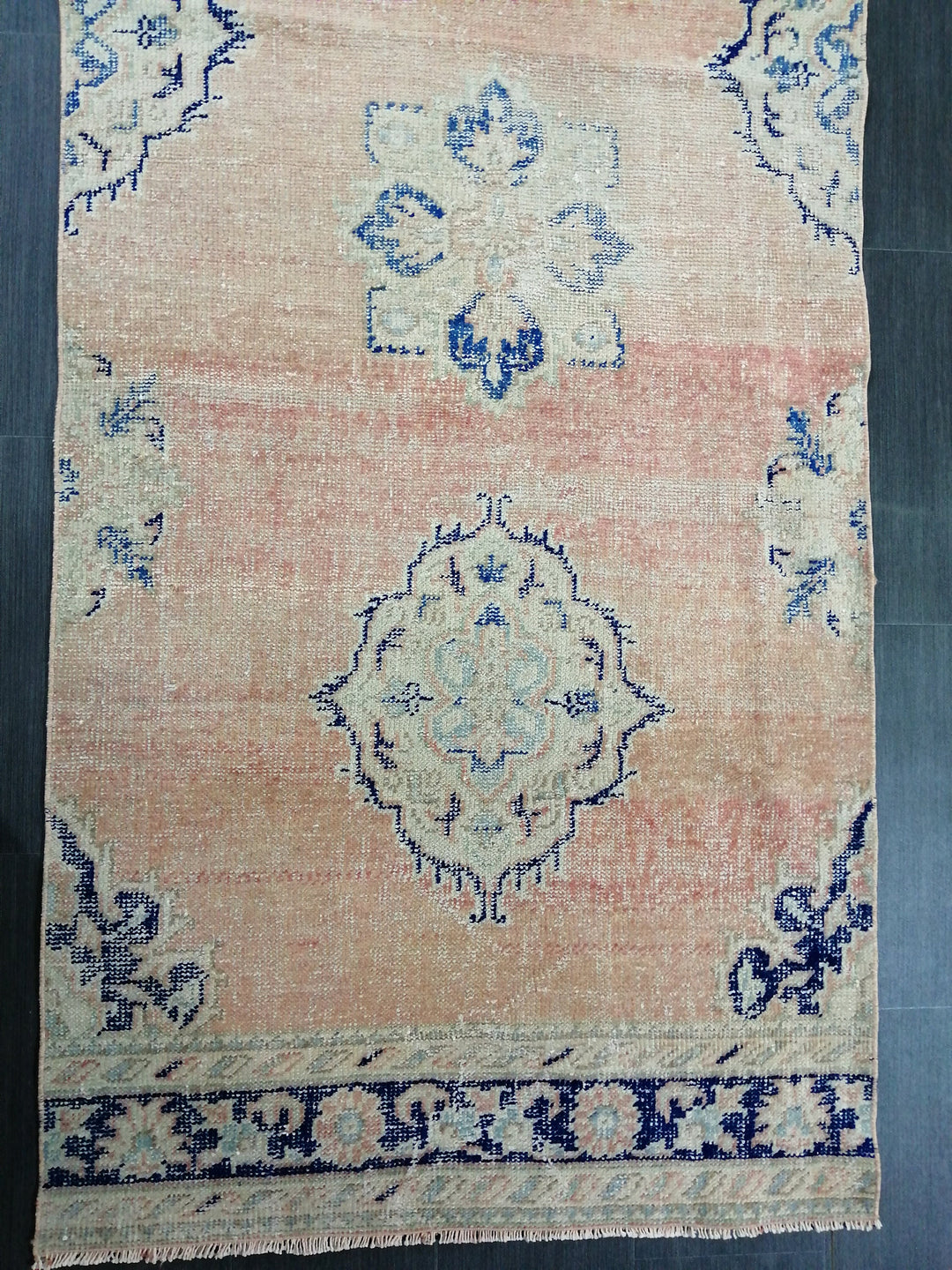 Rust Turkish Runner Rug 3' 5" x 12' Hand-Knotted view