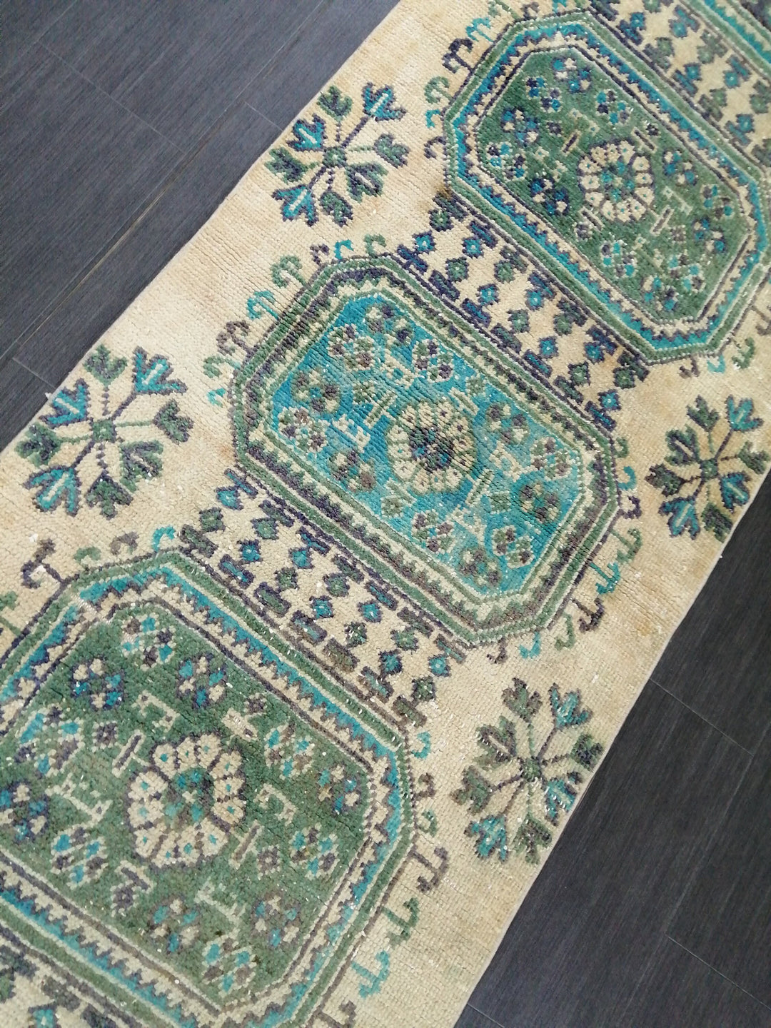 Blue Turkish Runner Rug 2' 10" x 11' 10" Hand-Knotted | No. WR41817