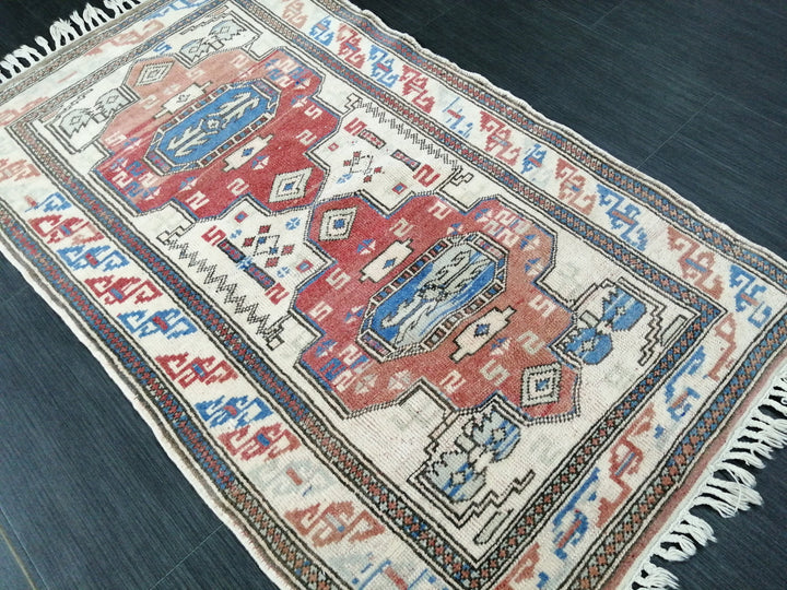 Rust Turkish Runner Rug 2' 7" x 4' 5" Hand-Knotted