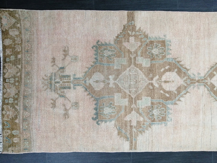 Beige Turkish Runner Rug 2' 9" x 10' 5" Hand-Knotted view