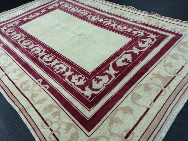 Rust Turkish Oushak Rug 5' 3" x 7' 5" Hand-Knotted