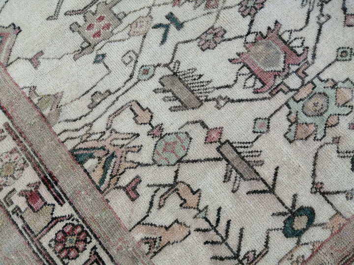 Turkish Runner Rug 4' x 5' 2" Hand-Knotted reverse