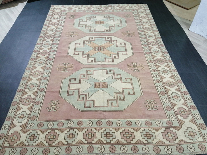 Blue Turkish Oushak Rug 6' 5" x 9' 9" Hand-Knotted | No. WR65446