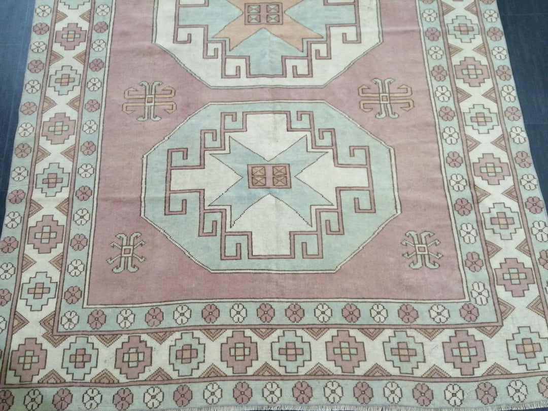 Blue Turkish Oushak Rug 6' 5" x 9' 9" Hand-Knotted | No. WR65446