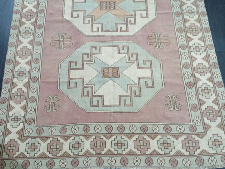 Blue Turkish Oushak Rug 6' 5" x 9' 9" Hand-Knotted | No. WR65446