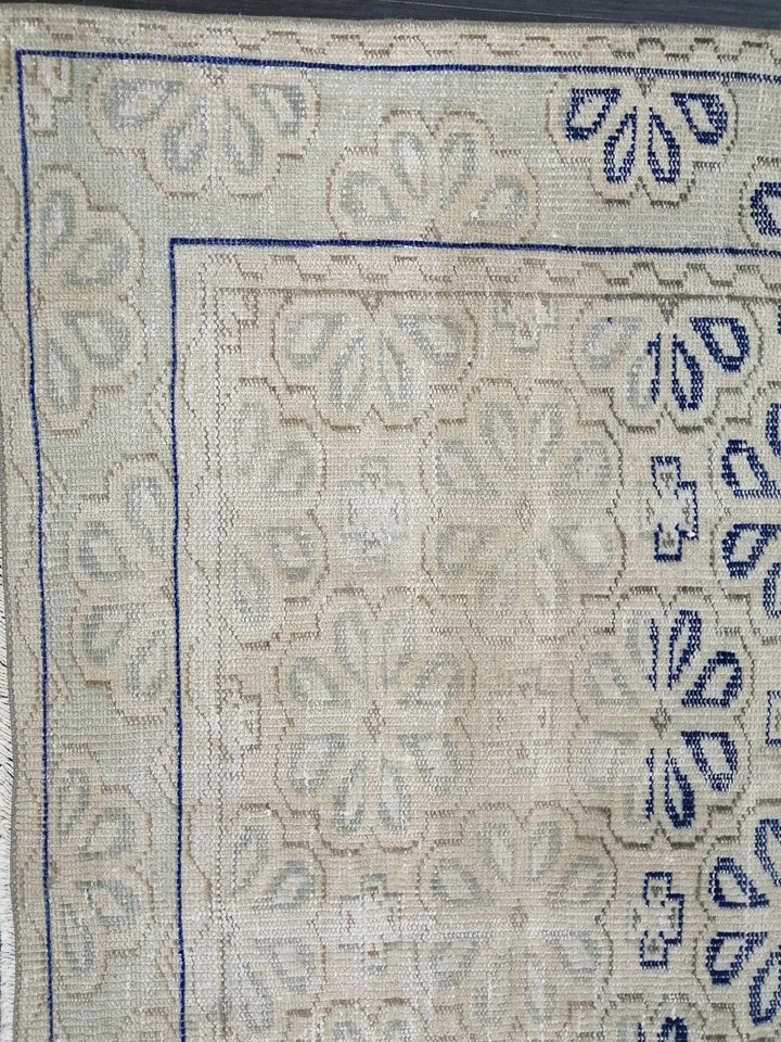 Blue Turkish Oushak Rug 6' 10" x 9' 5" Hand-Knotted | No. WR77629