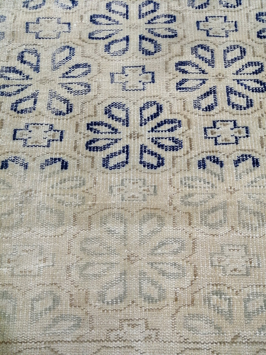 Blue Turkish Oushak Rug 6' 10" x 9' 5" Hand-Knotted | No. WR77629