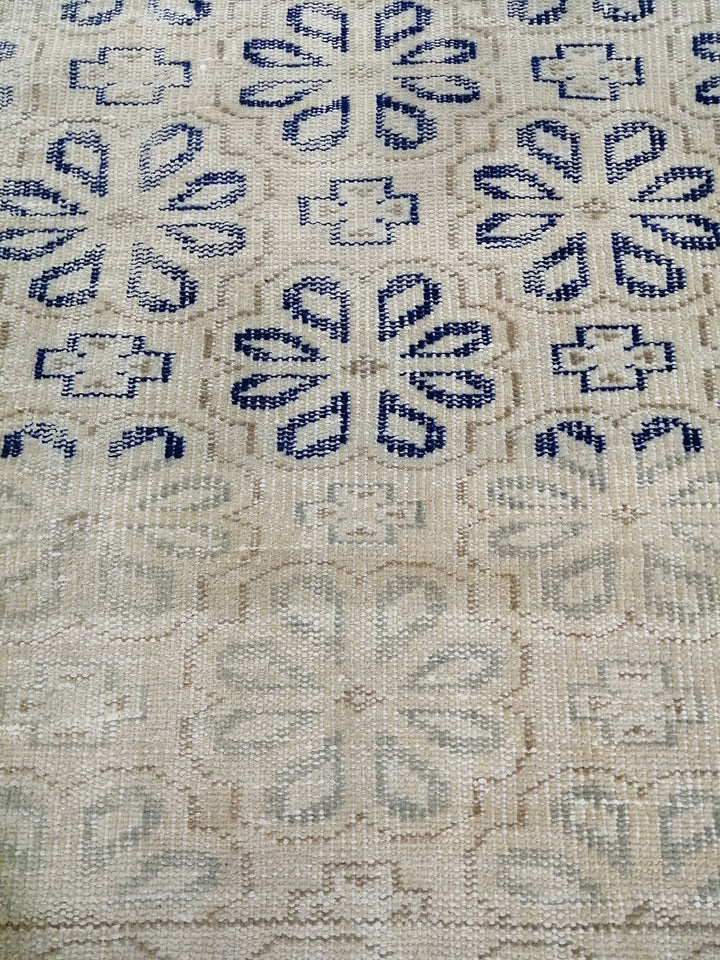 Blue Turkish Oushak Rug 6' 10" x 9' 5" Hand-Knotted | No. WR77629