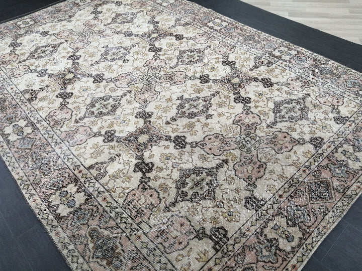 Turkish Oushak Rug 7' 1" x 10' 5" Hand-Knotted
