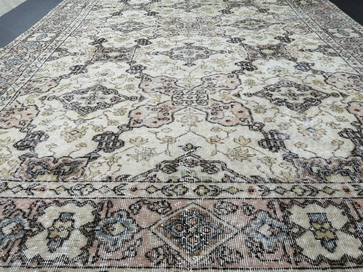 Turkish Oushak Rug 7' 1" x 10' 5" Hand-Knotted reverse