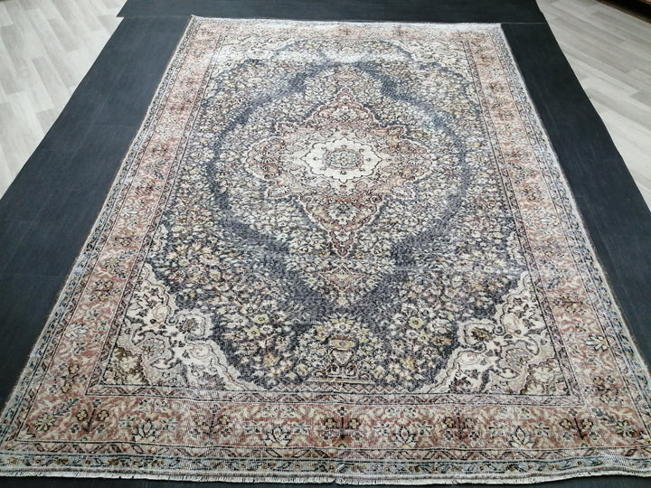 Turkish Oushak Rug 6' 9" x 9' 7" Hand-Knotted