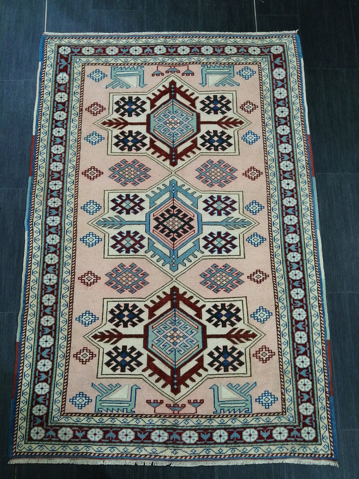 Blue Turkish Oushak Rug 3' 11" x 5' 10" Hand-Knotted | No. WR81618