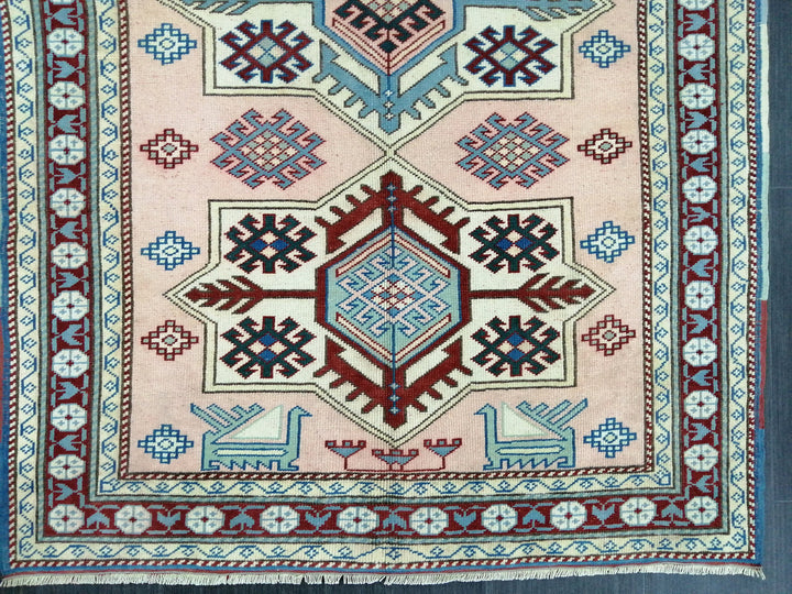 Blue Turkish Oushak Rug 3' 11" x 5' 10" Hand-Knotted | No. WR81618