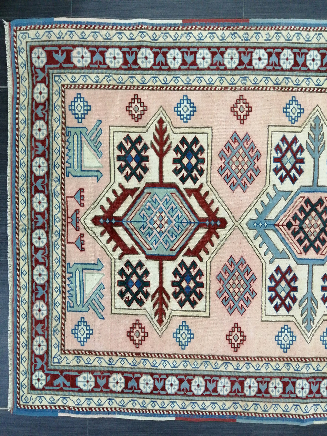 Blue Turkish Oushak Rug 3' 11" x 5' 10" Hand-Knotted | No. WR81618