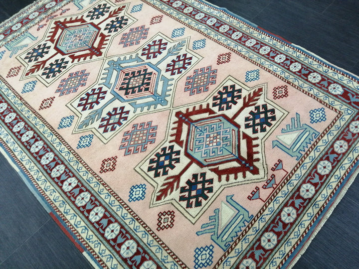 Blue Turkish Oushak Rug 3' 11" x 5' 10" Hand-Knotted | No. WR81618