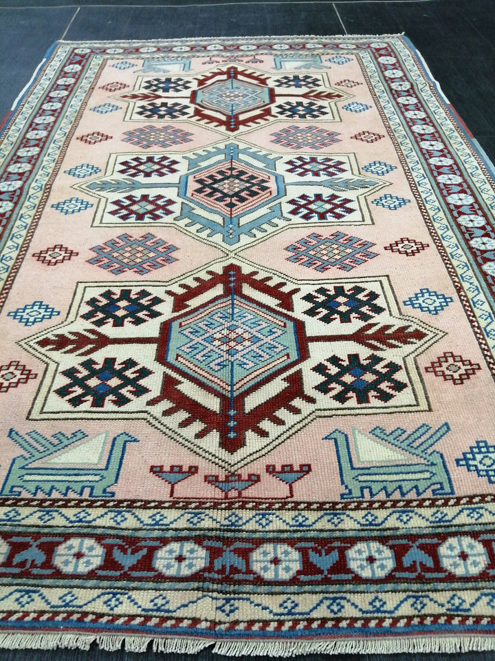 Blue Turkish Oushak Rug 3' 11" x 5' 10" Hand-Knotted | No. WR81618