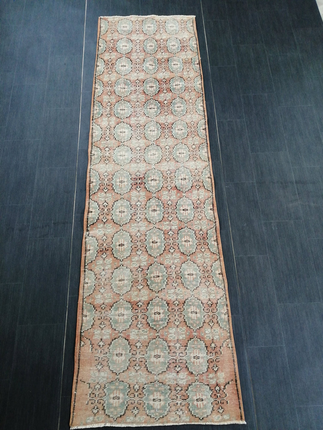 Beige Turkish Runner Rug 2' 9" x 9' 5" Hand-Knotted view