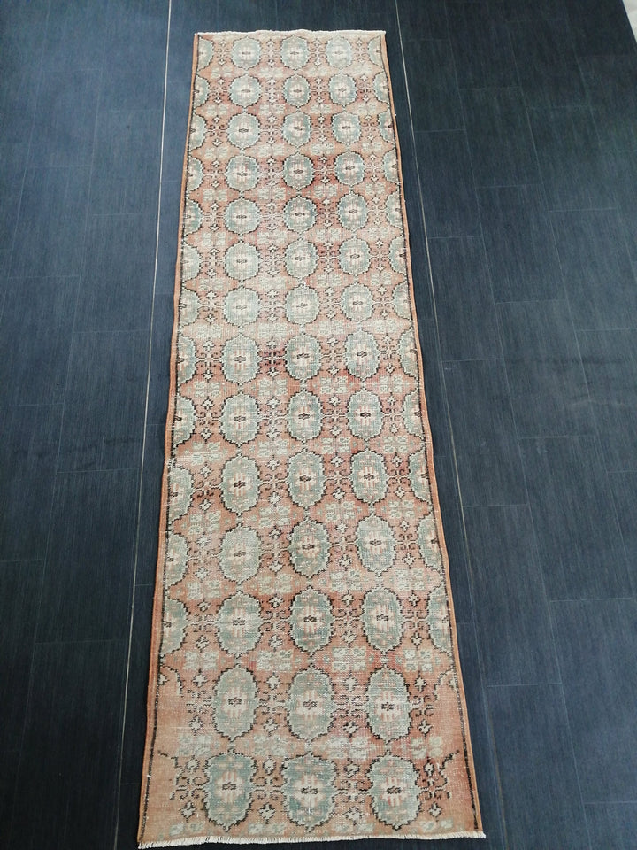 Beige Turkish Runner Rug 2' 9" x 9' 5" Hand-Knotted view