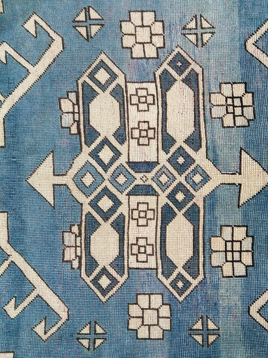 Blue Turkish Oushak Rug 7' 3" x 10' 7" Hand-Knotted | No. WR92234