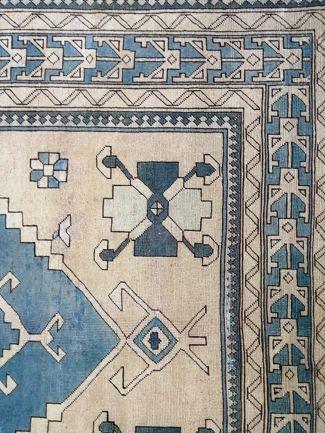 Blue Turkish Oushak Rug 7' 3" x 10' 7" Hand-Knotted | No. WR92234