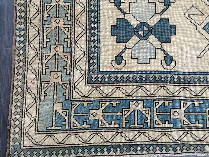 Blue Turkish Oushak Rug 7' 3" x 10' 7" Hand-Knotted | No. WR92234