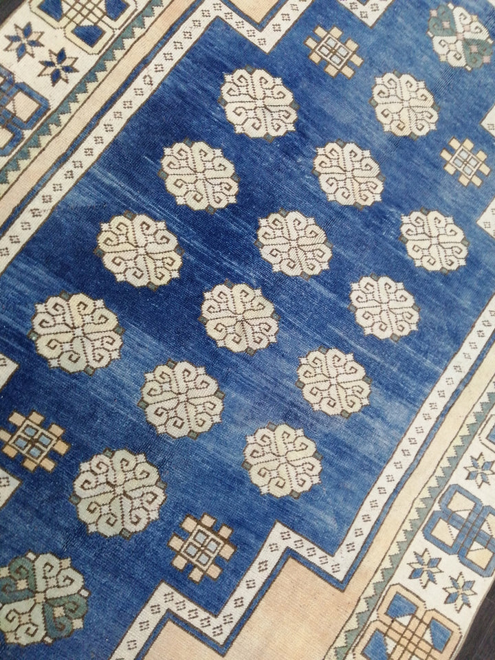 Blue Turkish Oushak Rug 5' 10" x 8' 3" Hand-Knotted | No. WR31247