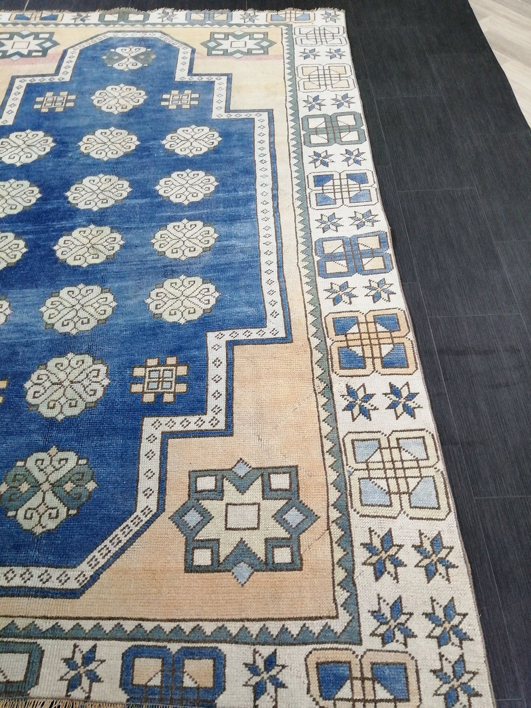 Blue Turkish Oushak Rug 5' 10" x 8' 3" Hand-Knotted | No. WR31247