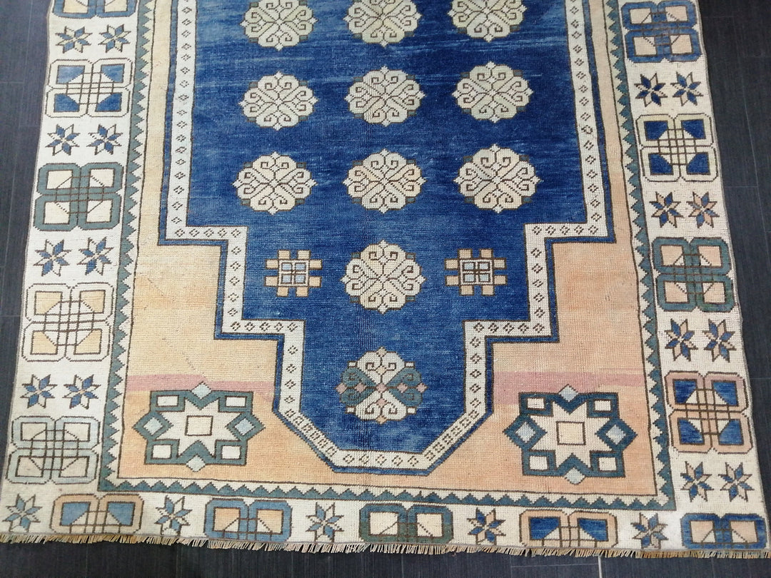 Blue Turkish Oushak Rug 5' 10" x 8' 3" Hand-Knotted | No. WR31247