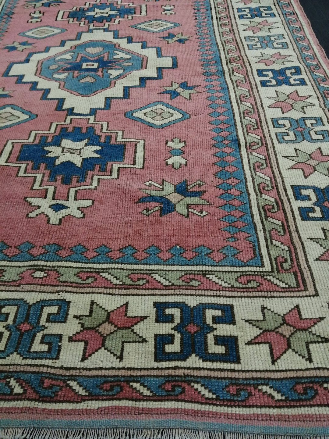 Blue Turkish Oushak Rug 5' 7" x 7' 3" Hand-Knotted | No. WR57883