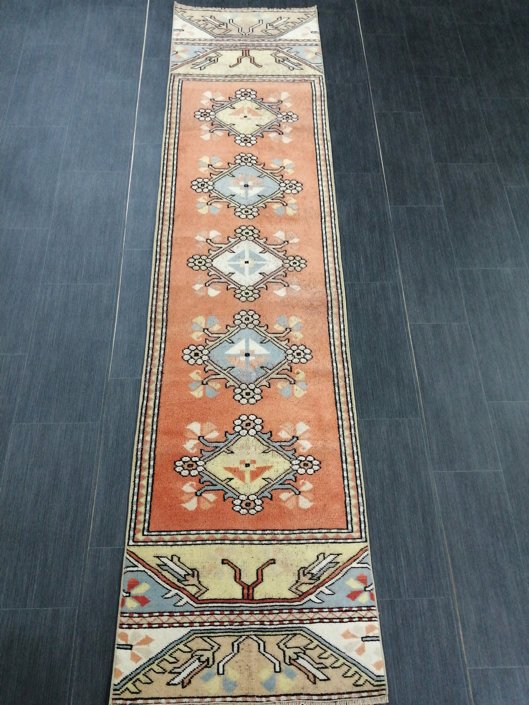 Turkish Runner Rug 2' 2" x 8' 11" Hand-Knotted view
