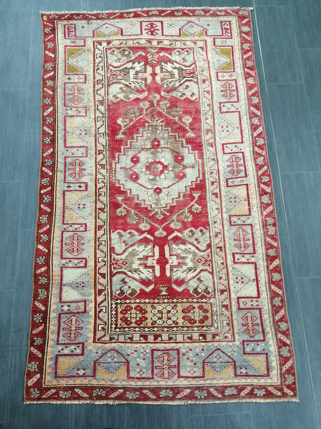 Turkish Oushak Rug 3' 7" x 6' 5" Hand-Knotted view