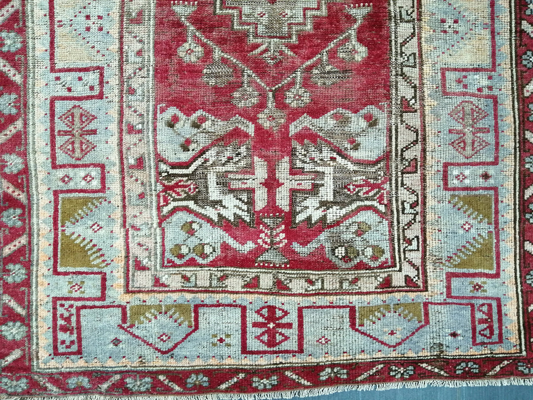 Turkish Oushak Rug 3' 7" x 6' 5" Hand-Knotted border