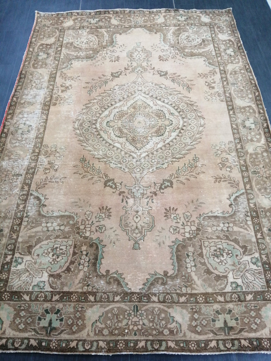 Muted Vintage Turkish Rug 6' 6" x 9' 7" - No. WR86368