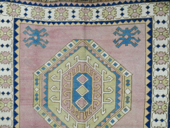 Blue Turkish Oushak Rug 4' 11" x 8' 5" Hand-Knotted | No. WR95682