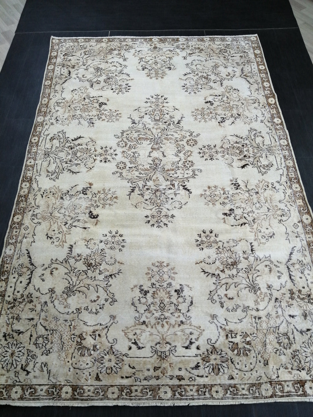 Rust Turkish Runner Rug 6' 6" x 10' 4" Hand-Knotted view