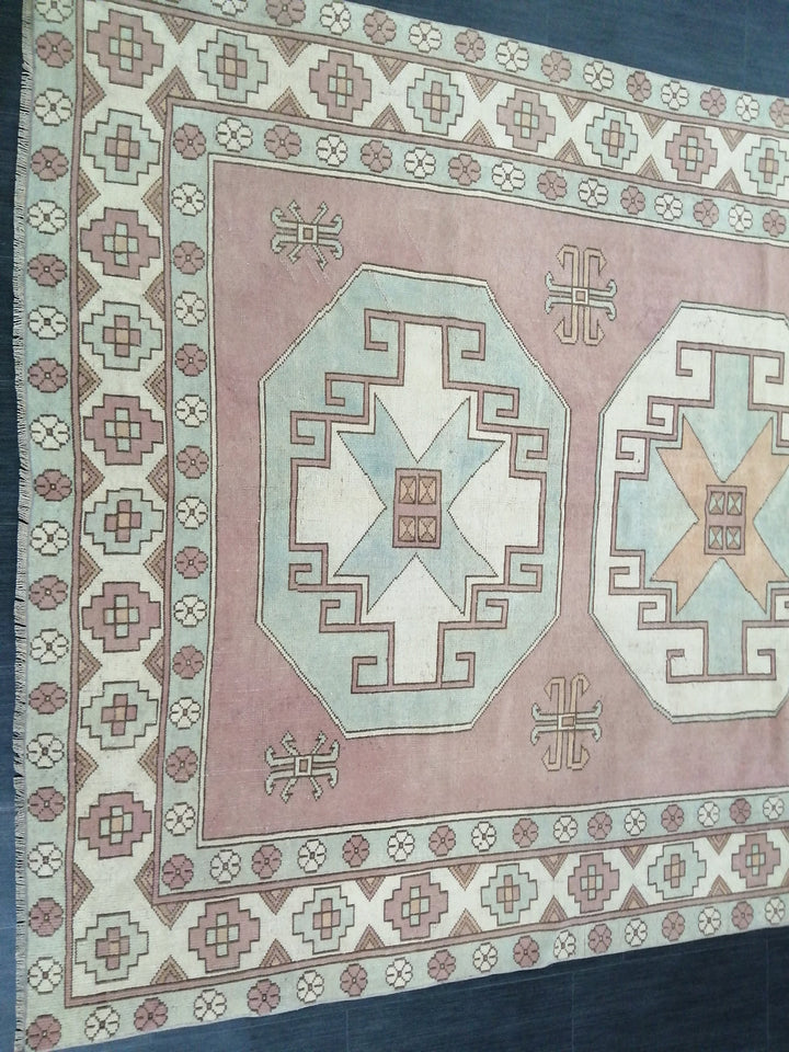 Blue Turkish Oushak Rug 6' 5" x 9' 9" Hand-Knotted | No. WR65446