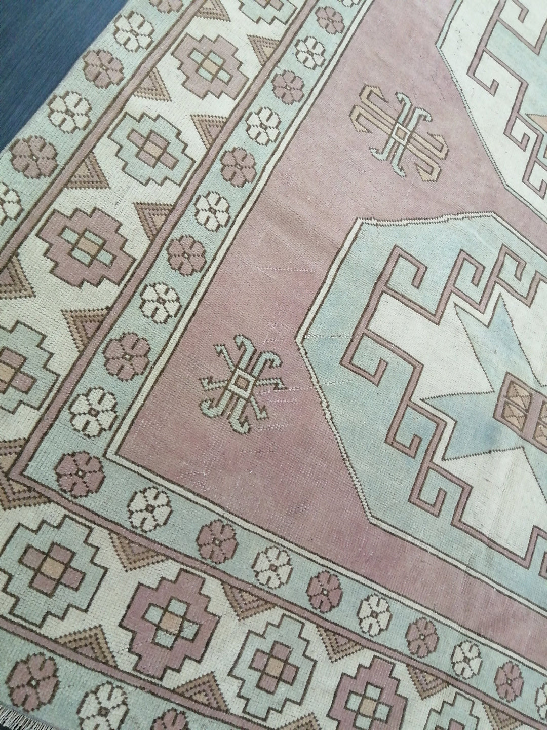 Blue Turkish Oushak Rug 6' 5" x 9' 9" Hand-Knotted | No. WR65446