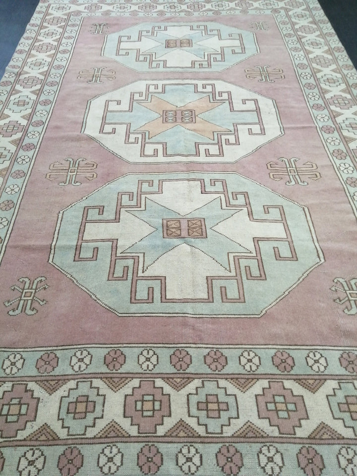Blue Turkish Oushak Rug 6' 5" x 9' 9" Hand-Knotted | No. WR65446