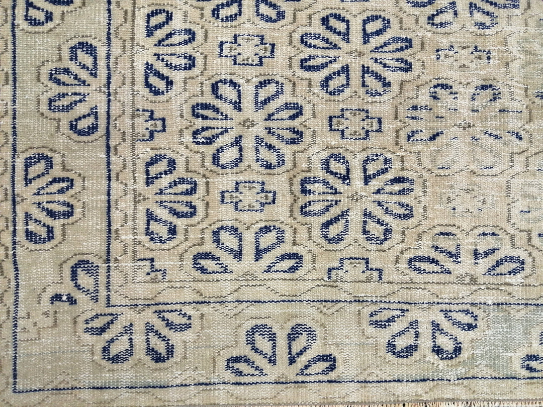 Blue Turkish Oushak Rug 6' 10" x 9' 5" Hand-Knotted | No. WR77629