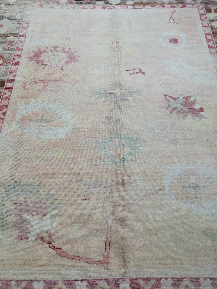 Turkish Oushak Rug 9' 4" x 11' 8" Hand-Knotted field