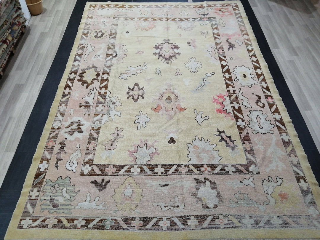 Turkish Oushak Rug 8' 8" x 12' 8" Hand-Knotted view