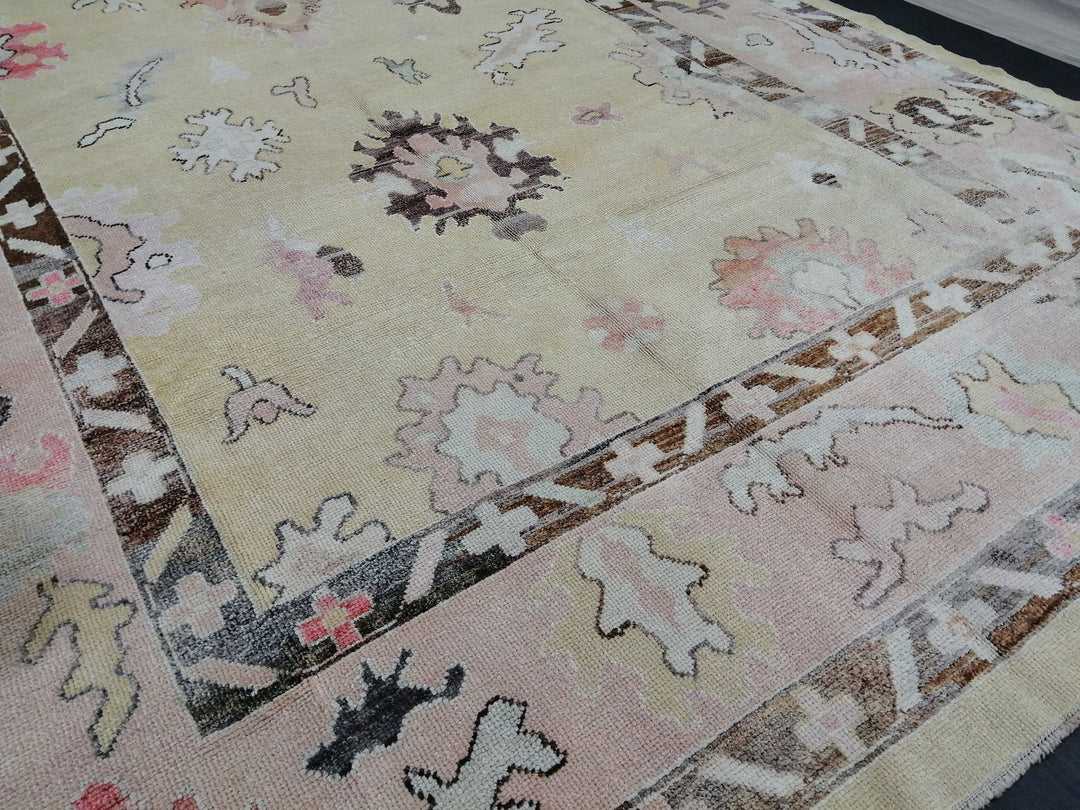 Turkish Oushak Rug 8' 8" x 12' 8" Hand-Knotted view 9