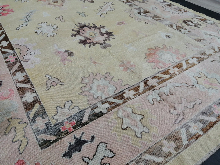 Turkish Oushak Rug 8' 8" x 12' 8" Hand-Knotted view 9