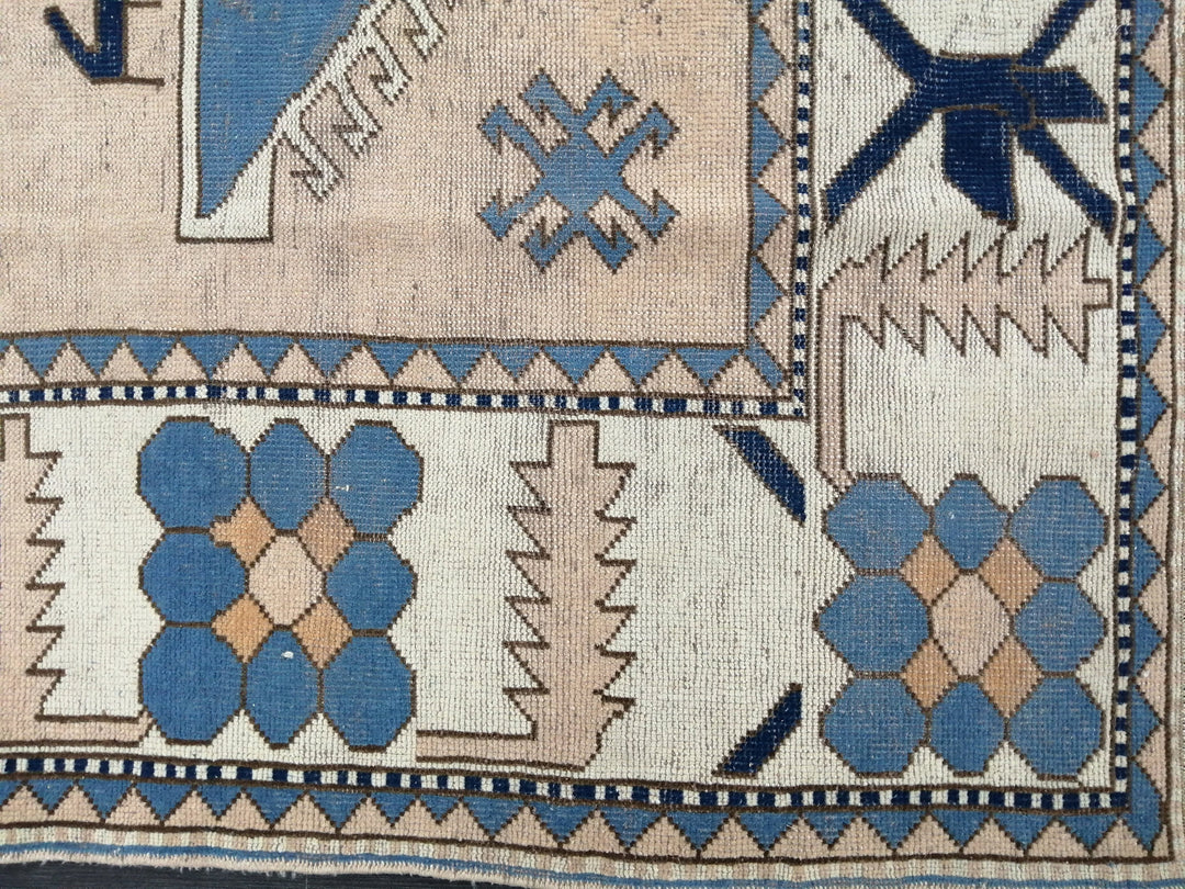 Blue Turkish Oushak Rug 6' 9" x 10' Hand-Knotted | No. WR37163