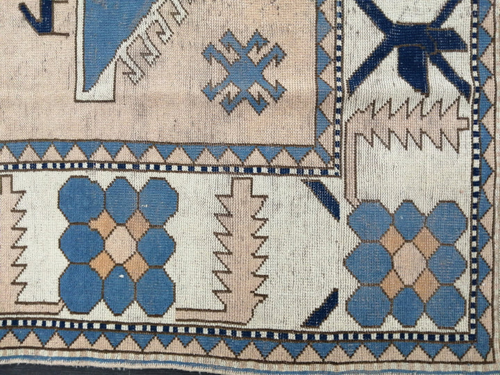 Blue Turkish Oushak Rug 6' 9" x 10' Hand-Knotted | No. WR37163