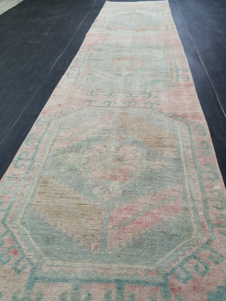 Rust Turkish Runner Rug 2' 6" x 11' Hand-Knotted reverse