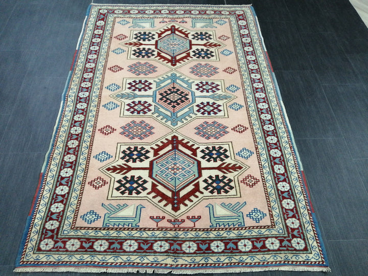 Blue Turkish Oushak Rug 3' 11" x 5' 10" Hand-Knotted | No. WR81618